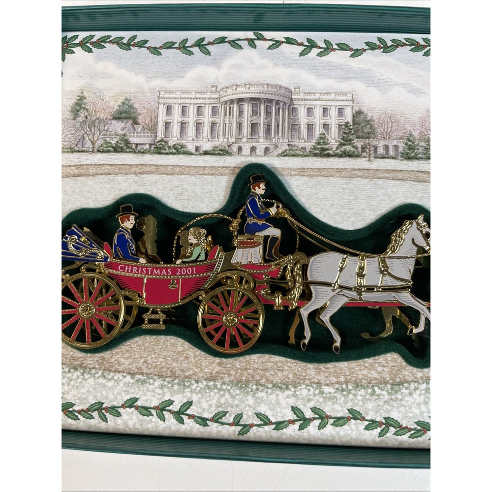 WHITE HOUSE HISTORICAL ASSOCIATION 2001 ORNAMENT - Complete InBOX - ESTATE PIECE - Picture 4 of 9